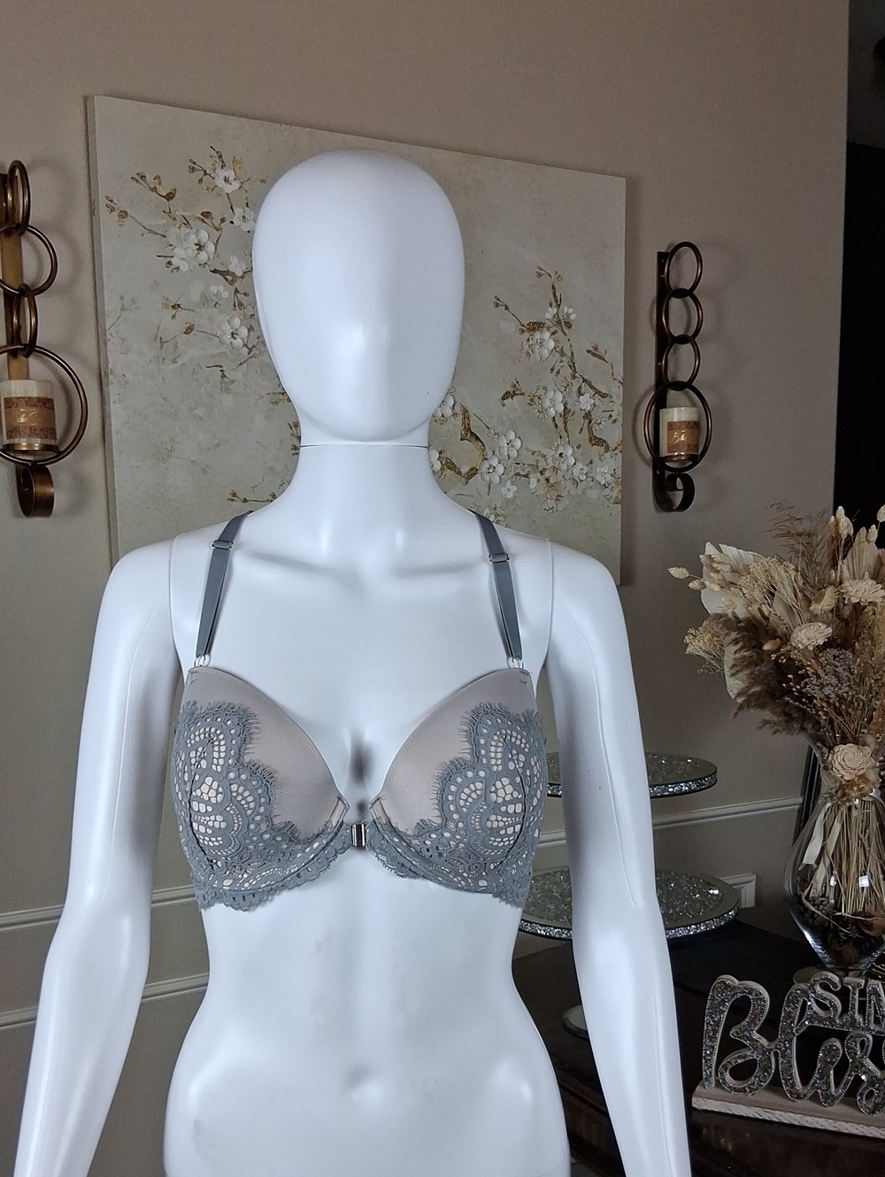 Victoria's Secret Dream Angels Collection Lace Overlay Racerback Bra 32DDD - Picture 9 of 16